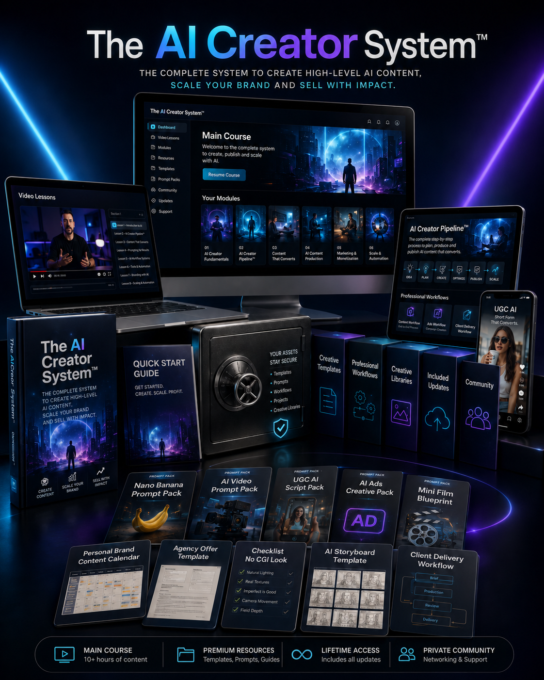 The AI Creator System mockup